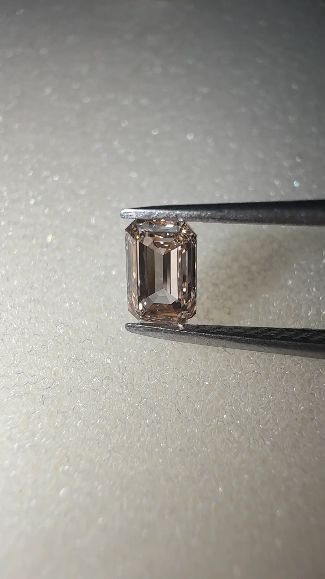 Emerald cut diamond from our desk